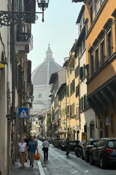 Florence street with Duomo